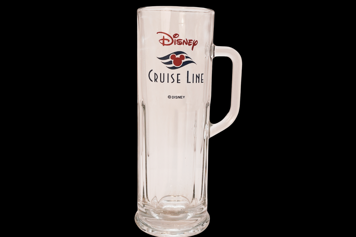 Disney Cruise Line glass beer mug with Mickey Mouse logo