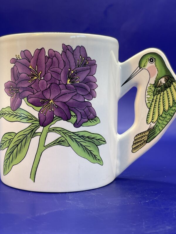 3D Hummingbird Purple Flower Mug CupofMood