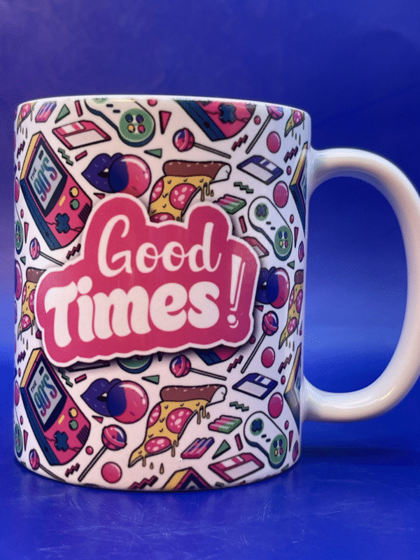 Take a trip down memory lane with the Nostalgic 90s Good Times Mug!  It’s the perfect #cupofmood and celebration of all the things ’90s.