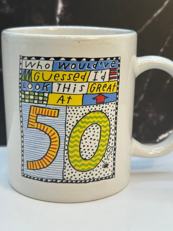 Celebrate the fabulous fifties with the Look Great 50 Years Old Mug! It’s the perfect #cupofmood a witty addition to the Special Birthday Collection.