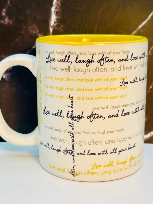 CupofMood Inspirational Collection Live Well Laugh Often Love Mug