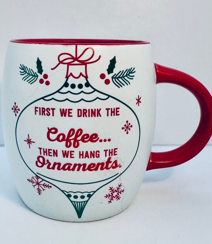 Hang the Ornaments Hallmark Christmas mug