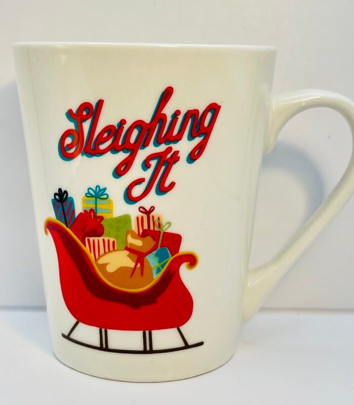 Sleighing It Christmas coffee mug