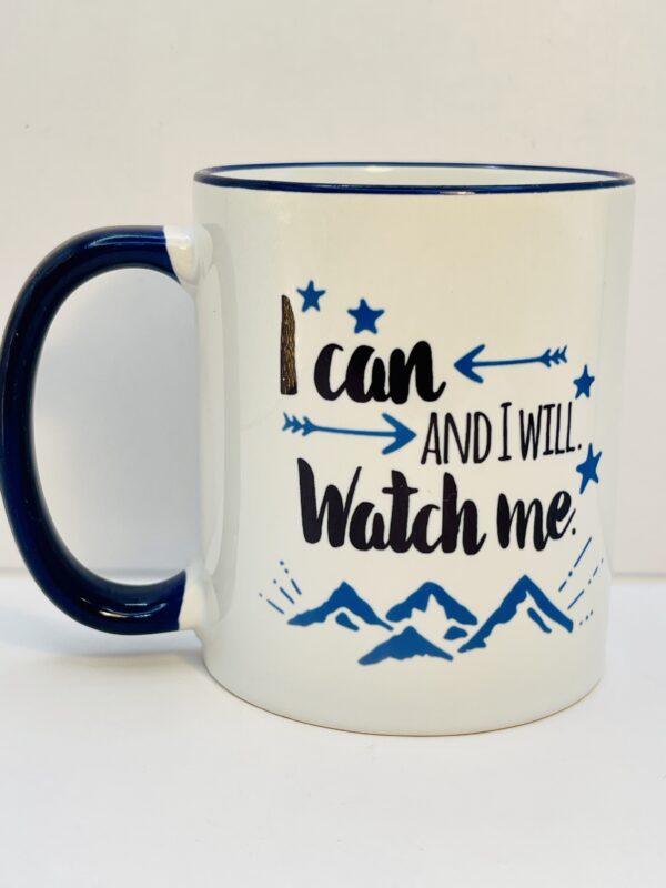 i can and i will mug back view white ceramic
