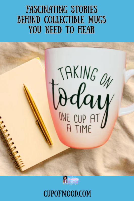 Notebook and collectible mug representing slowing down and intention