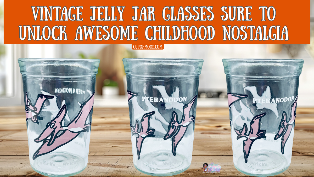 vintage jelly jar glasses for childhood snack time