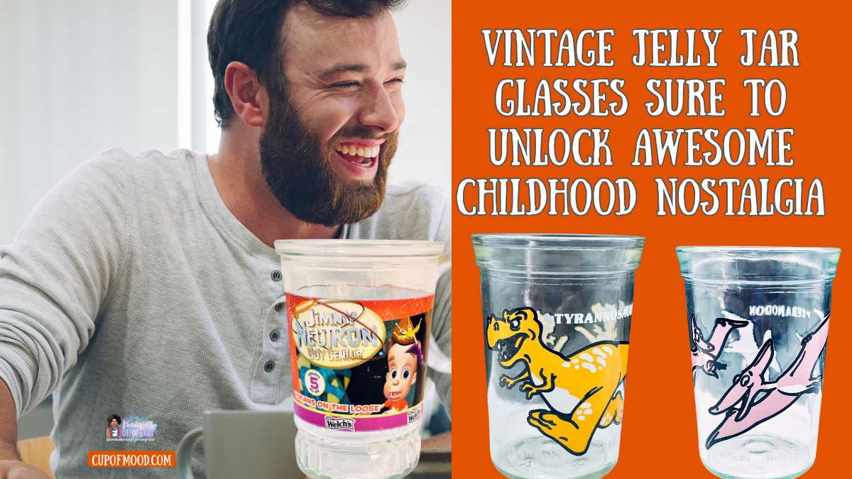 vintage jelly jar glasses bringing happy childhood breakfast memories
