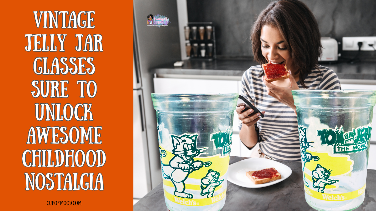 vintage jelly jar glasses with toast and jelly breakfast nostalgia