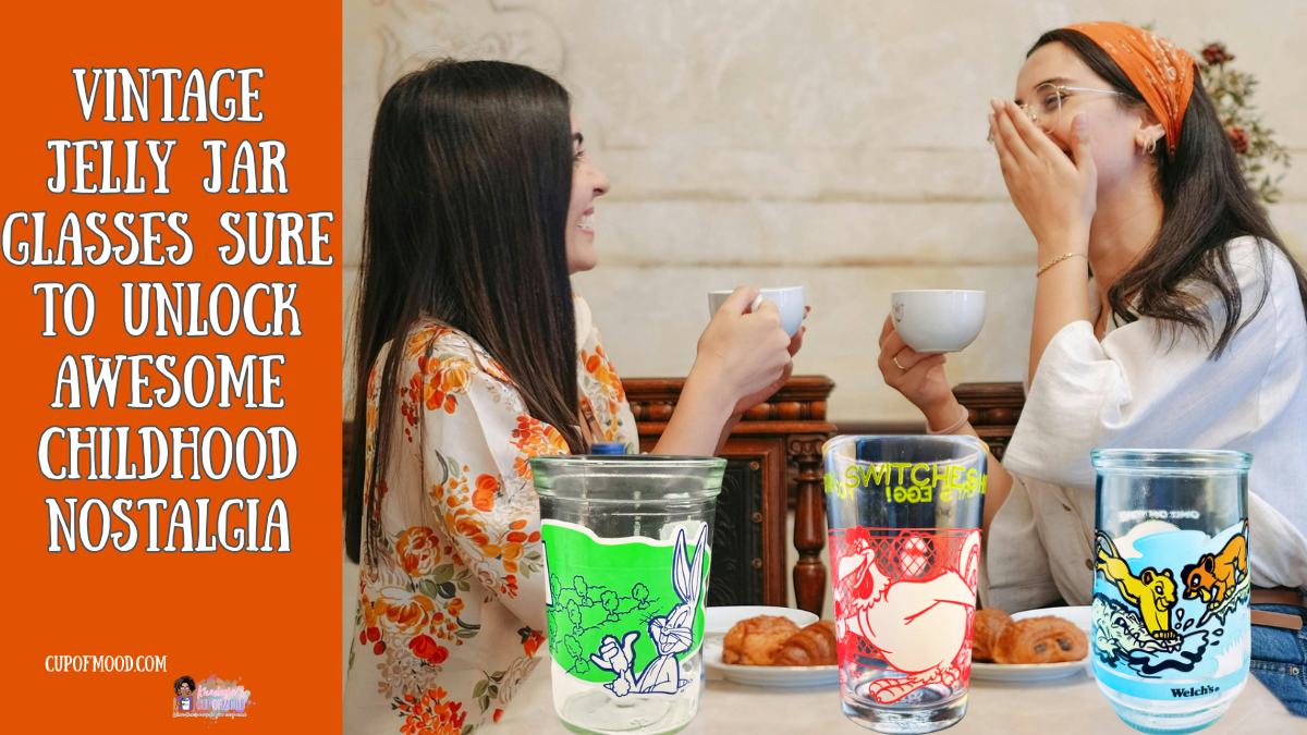 vintage jelly jar glasses shared during breakfast conversation