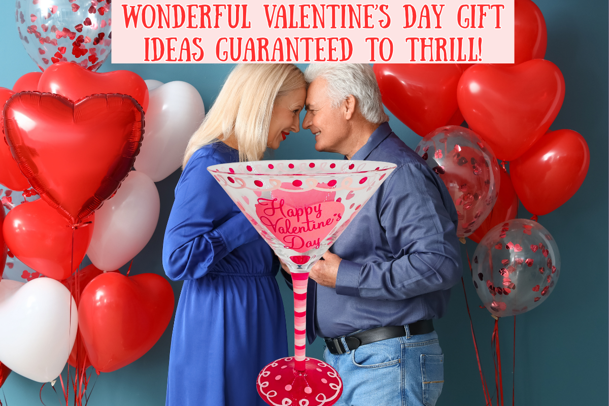 Happy Valentine’s Day martini glass with hand-painted pink hearts