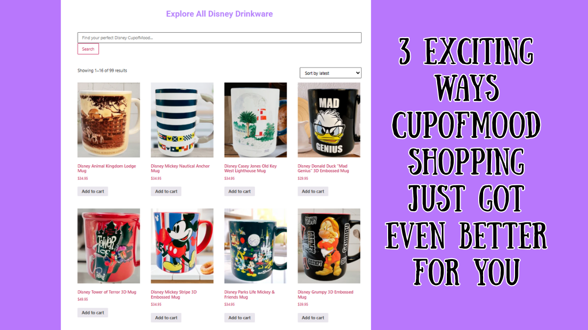 Disney mugs and drinkware collection at CupofMood