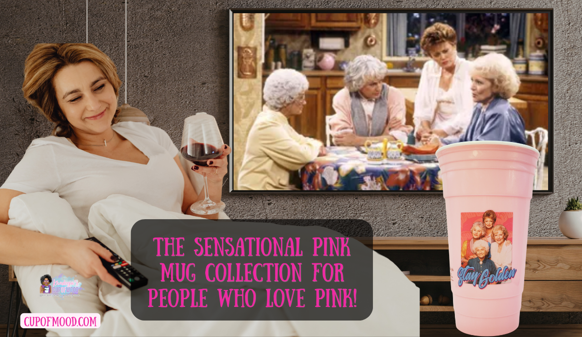 golden girls pink tumbler tv show drinkware pink cup retro mug