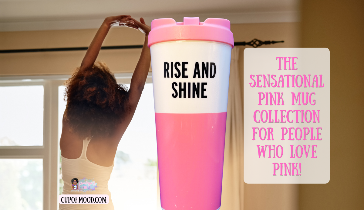 pink rise and shine mug travel coffee cup pink mugs morning routine