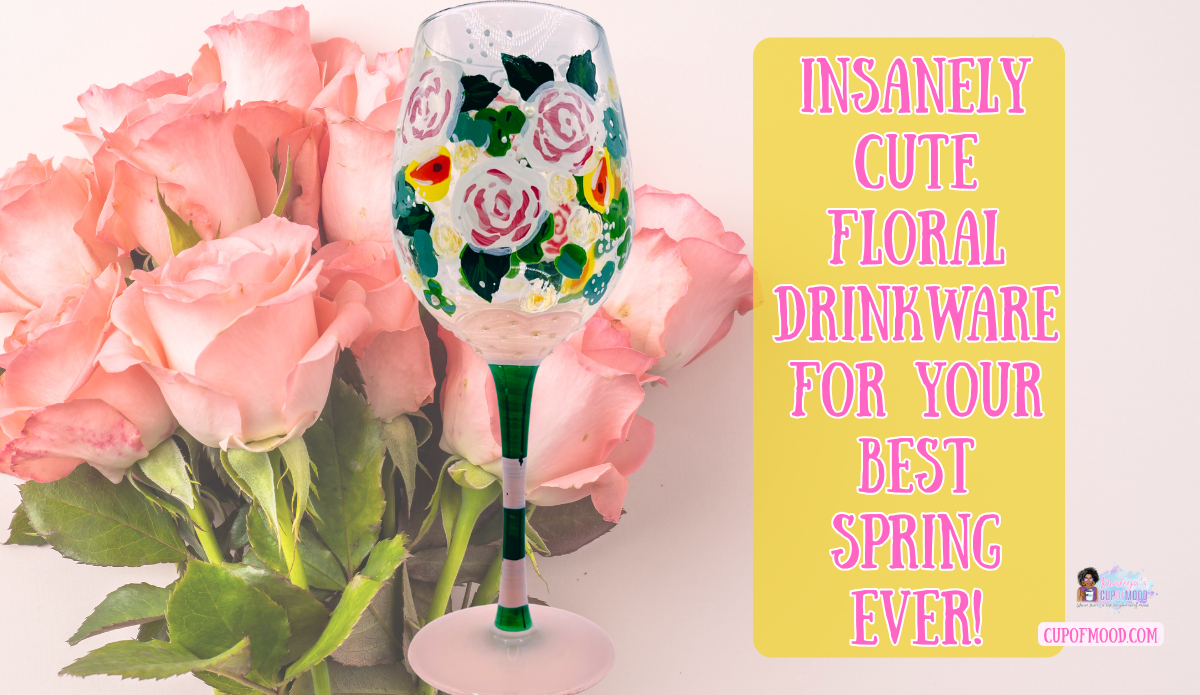 floral drinkware lolita bridal bouquet wine glass with hand painted roses