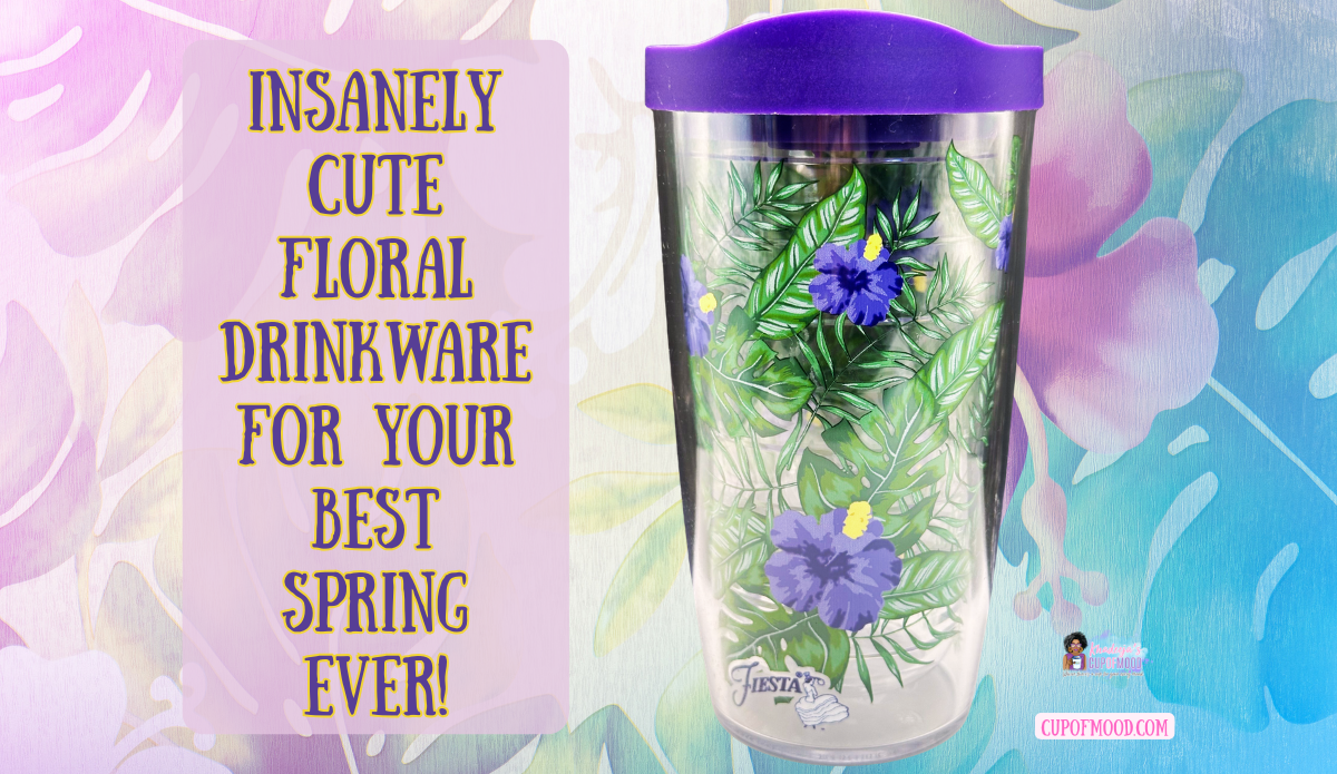 floral drinkware purple hibiscus tervis tumbler with tropical flower design