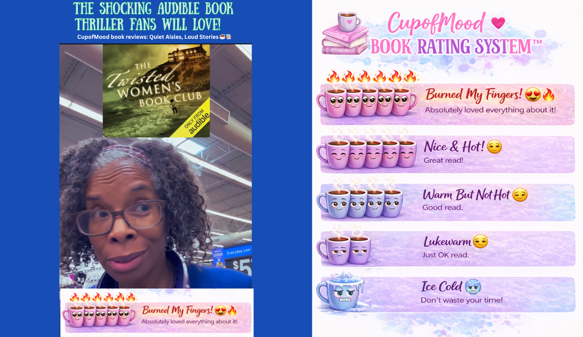 cupofmood book rating system with coffee cups showing heat levels from hot to ice cold