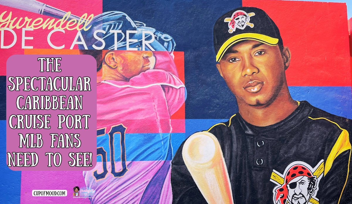 Yurendell De Caster mural Curaçao cruise port baseball player wall