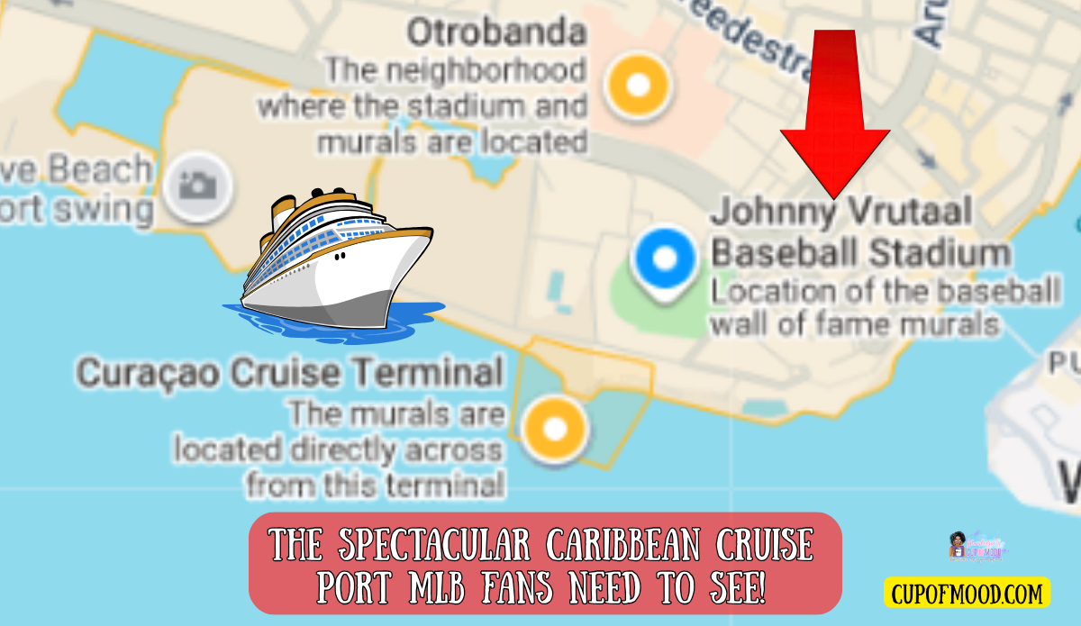 Caribbean Cruise Port map showing location of Curacao baseball wall near cruise terminal