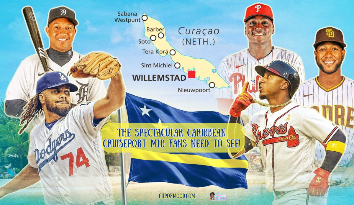 Curaçao map with MLB players showcasing why the Caribbean Cruise Port is famous for producing Major League Baseball talent