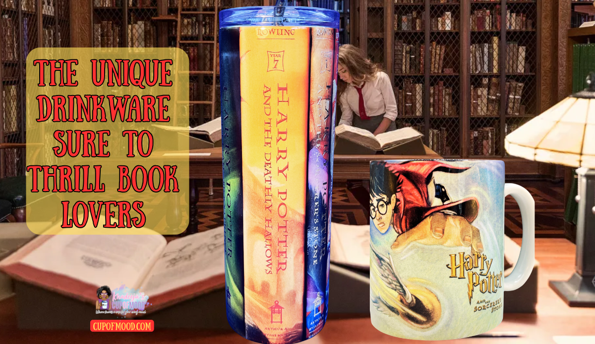 harry potter book themed mug and tumbler magical reading drinkware set