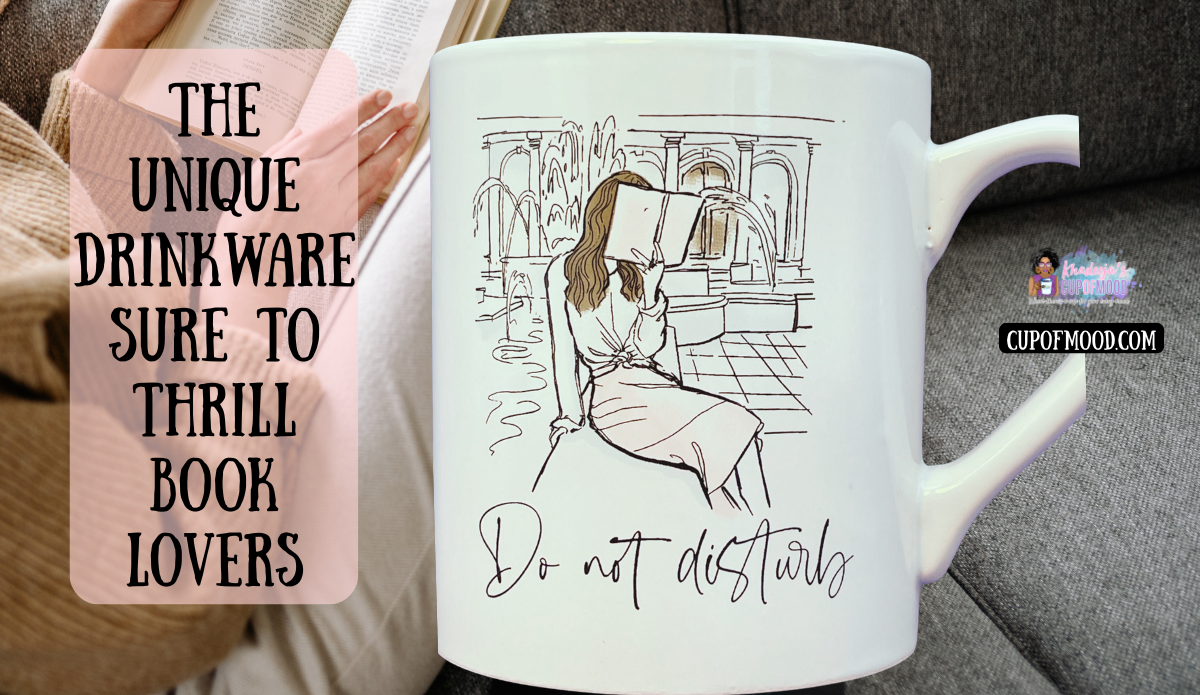 do not disturb reading book lovers drinkware mug with peaceful reader illustration