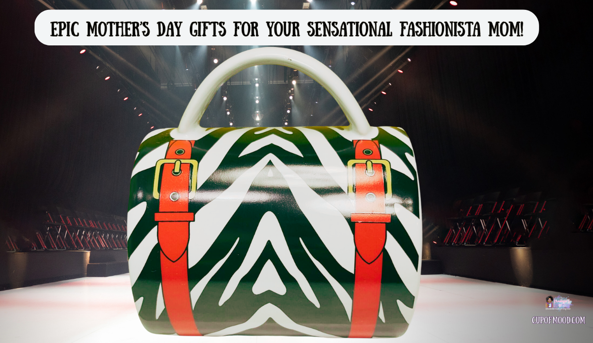 Mother’s Day gifts zebra print purse mug handbag coffee cup for fashionista mom
