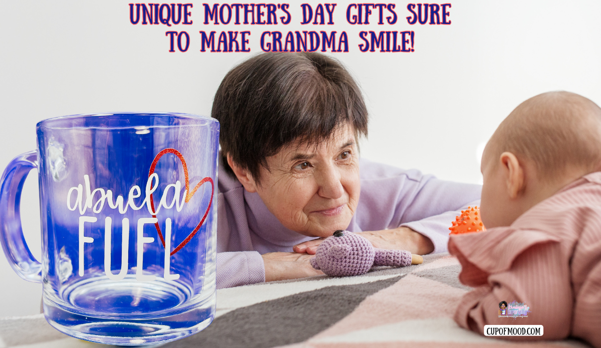 abuela fuel mug blue glass grandmother gift for Spanish grandma