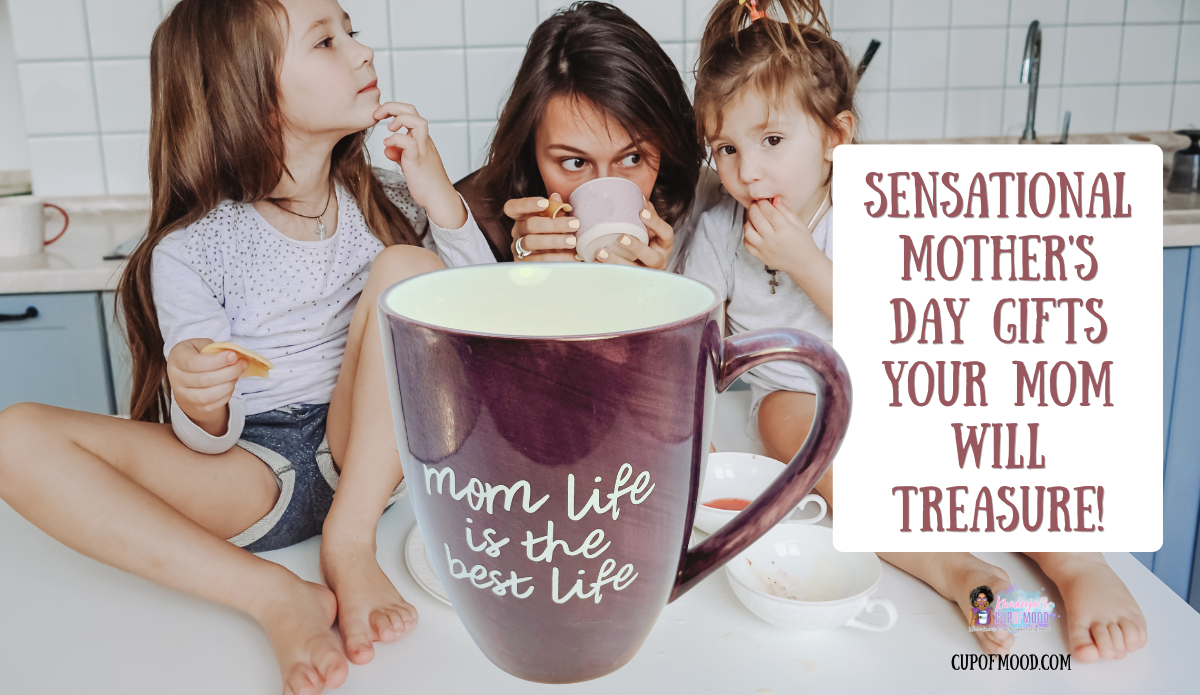 mom with kids enjoying snack time with mom life is the best life mug meaningful Mother’s Day gifts moment