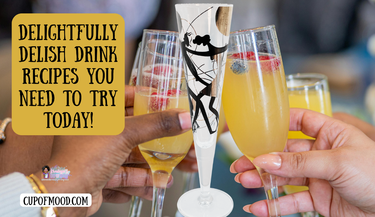 Champagne toast featuring Ritzenhoff Black Gold Champagne Flute in CupofMood drink recipes blog