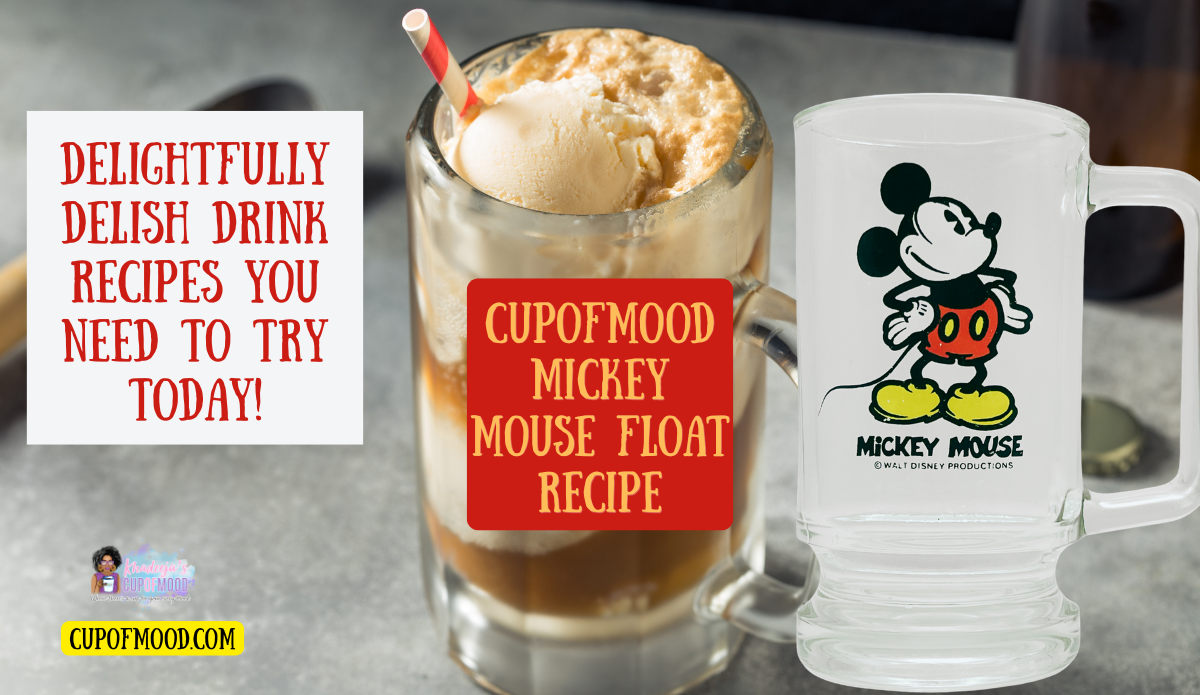 CupofMood Mickey Mouse Float recipe with Disney Mickey Mouse glass beer mug