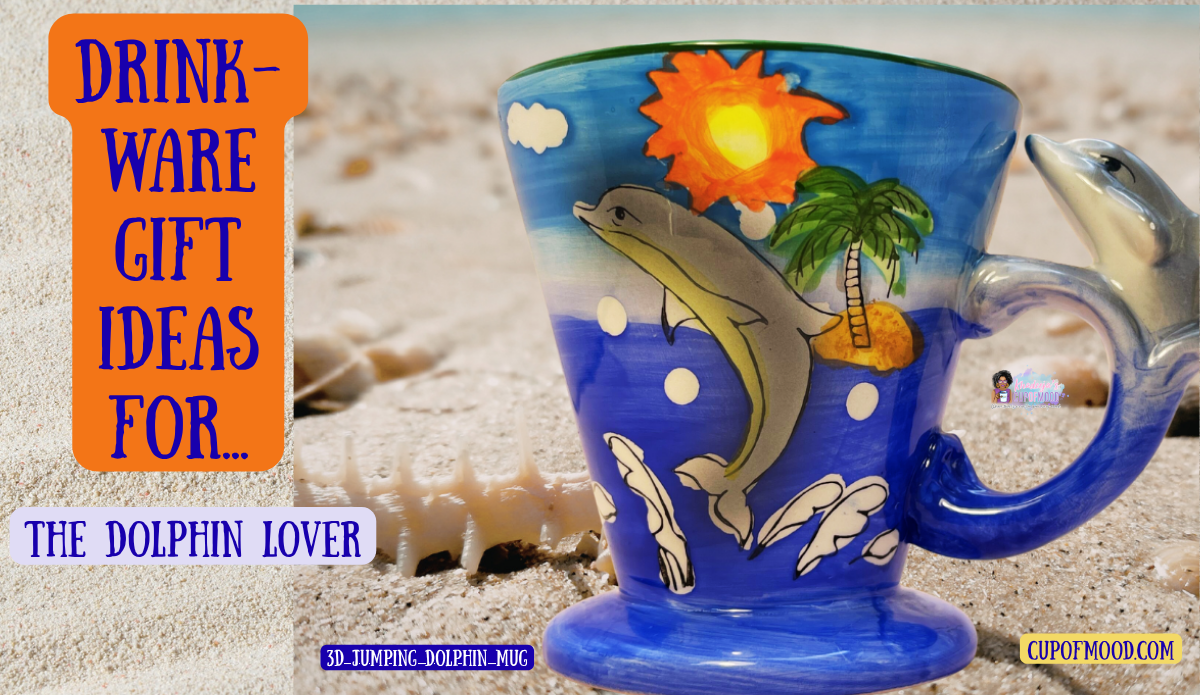 3D jumping dolphin mug ocean themed coffee cup collectible dolphin handle mug