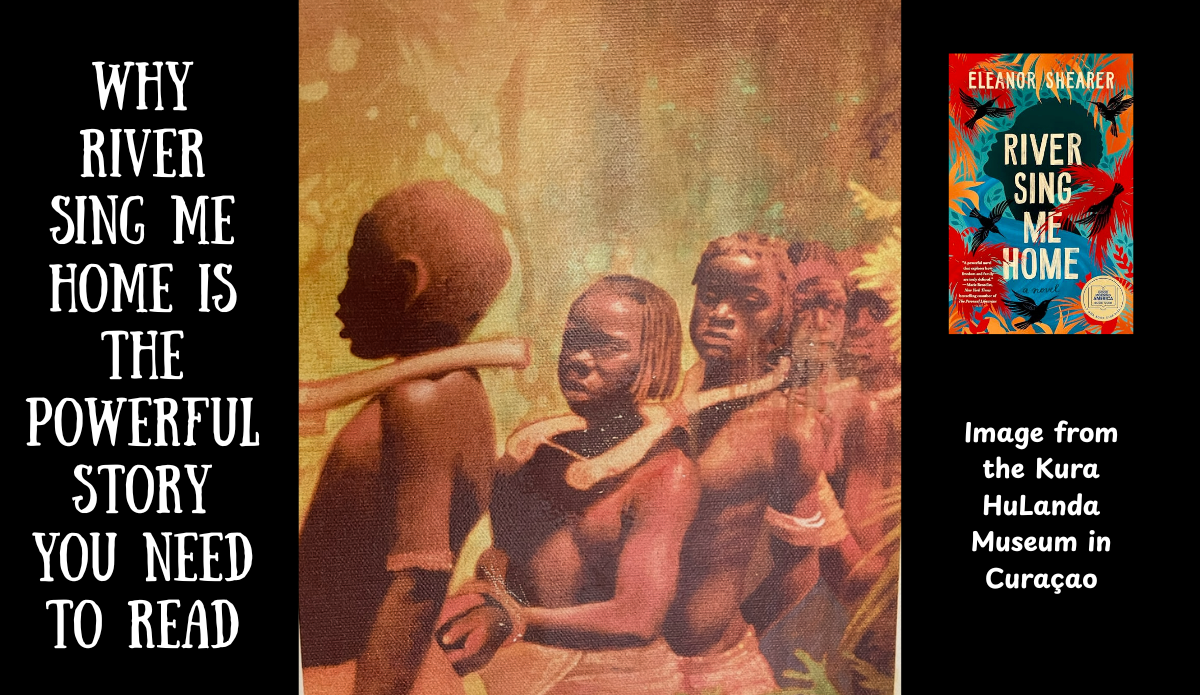 Historical image from Museum Kurá Hulanda showing violence against enslaved Black women connected to River Sing Me Home