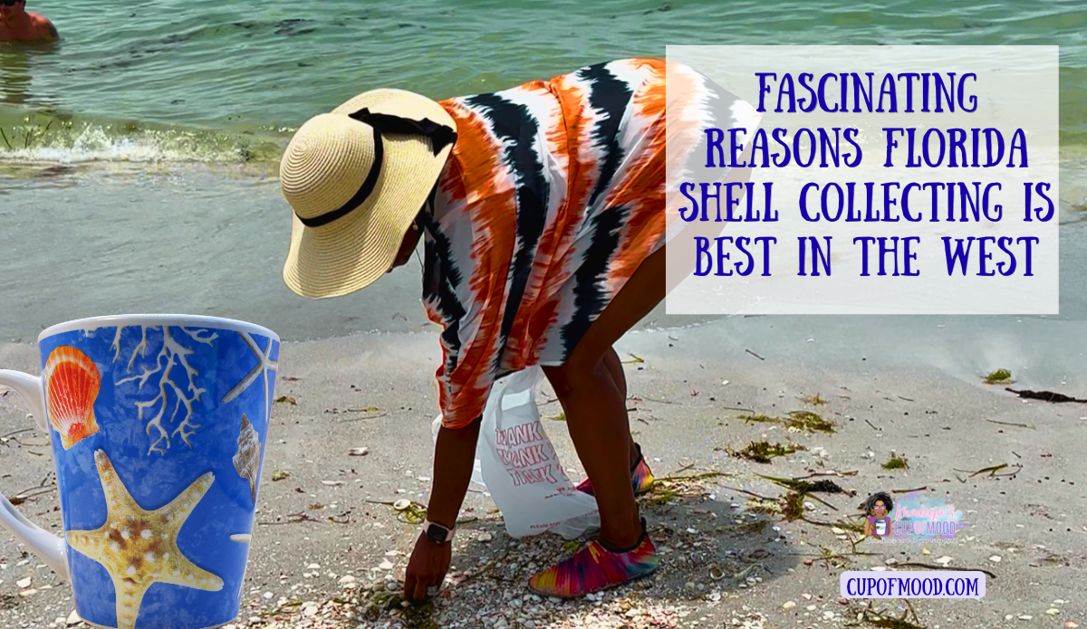 Khadeeja performing the Sanibel Stoop while shell collecting on Sanibel Island Florida