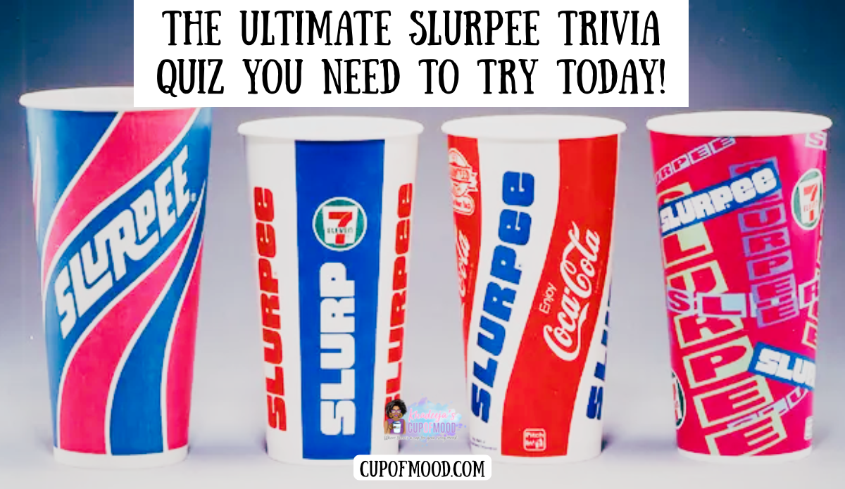 Vintage Slurpee cups featured in The Ultimate Slurpee Trivia Quiz You Need To Try Today