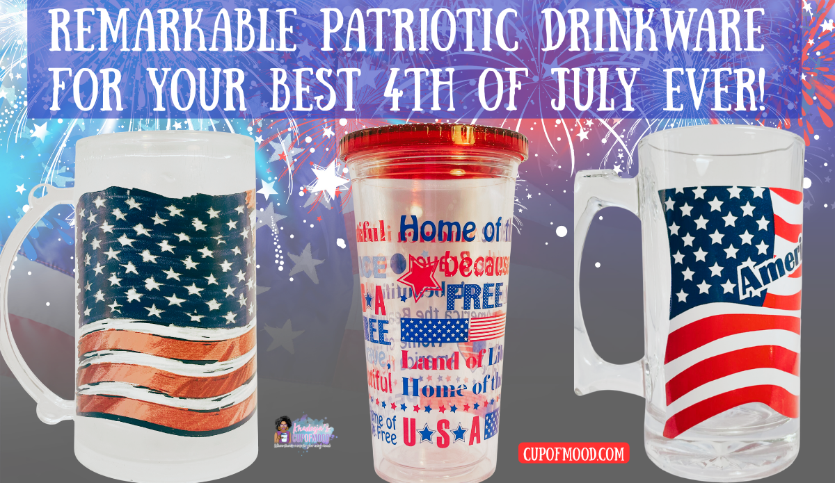 Remarkable patriotic drinkware for your best 4th of July ever featuring vintage mugs and glasses