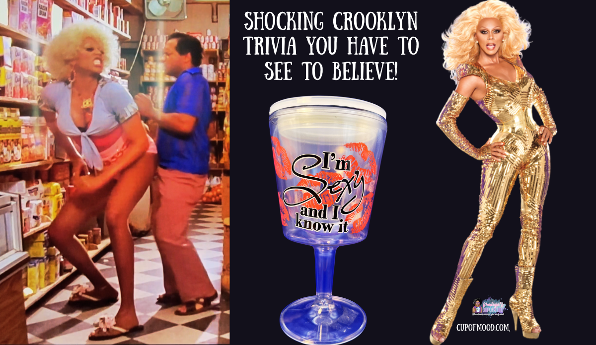 RuPaul cameo in Crooklyn with novelty wine glass
