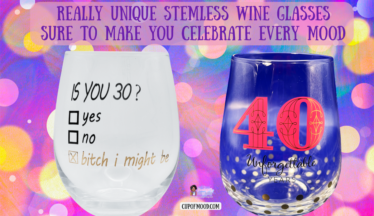 Funny 30th And 40th Birthday Stemless Wine Glasses