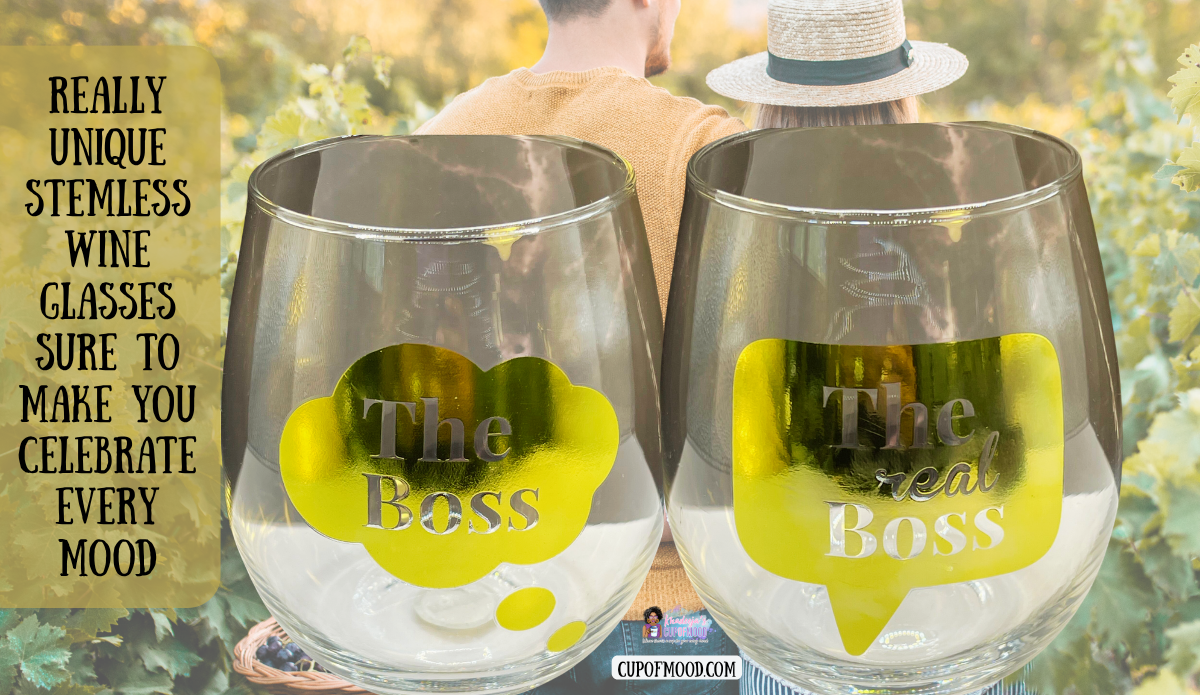 The Boss And The Real Boss Stemless Wine Glasses