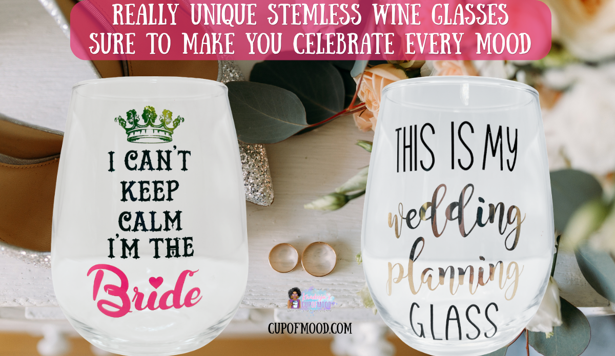 Bride And Wedding Planning Stemless Wine Glasses