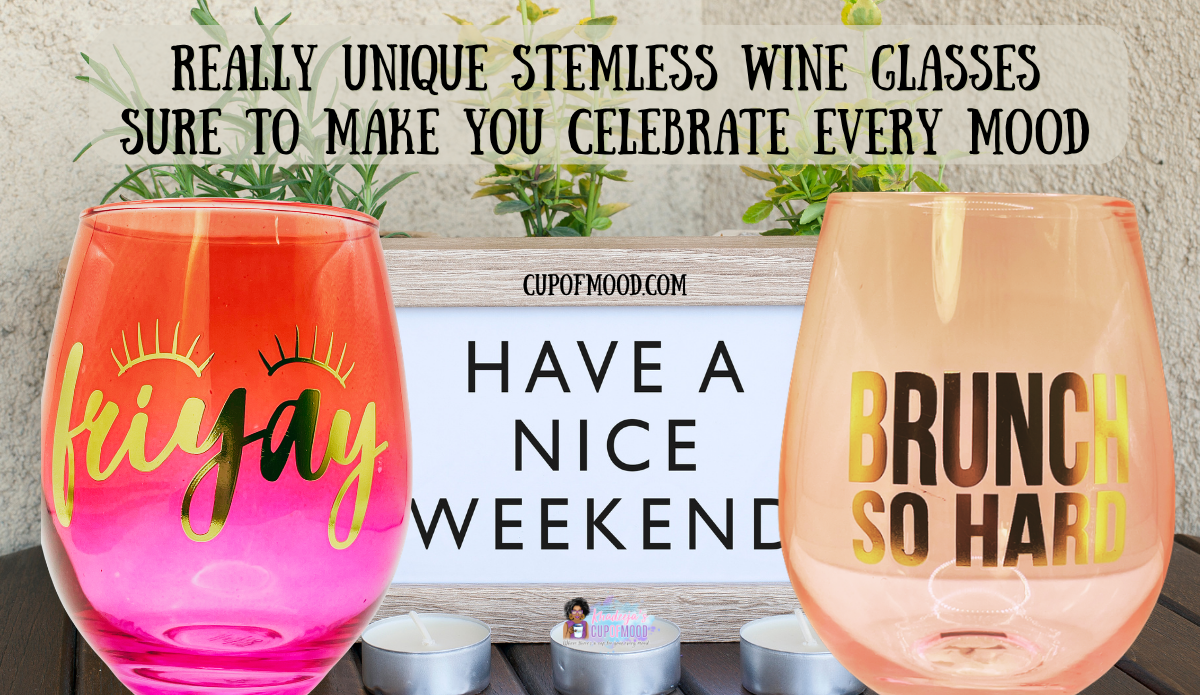 Friyay And Brunch So Hard Stemless Wine Glasses