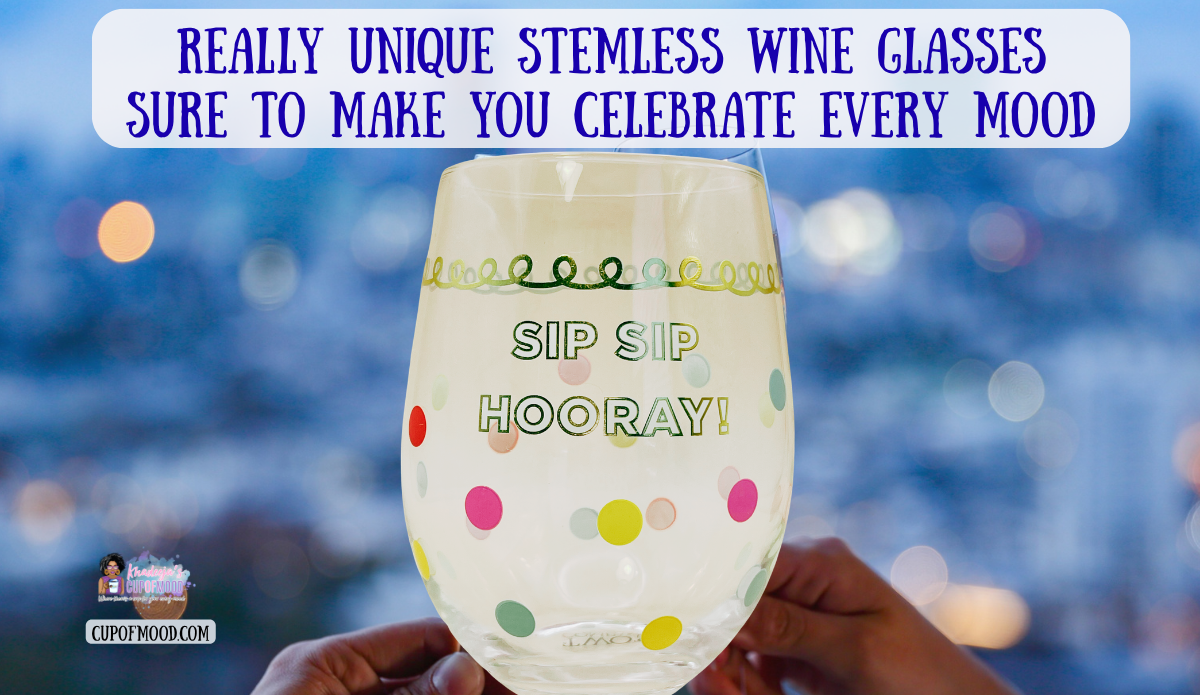 Sip Sip Hooray Polka Dot Stemless Wine Glass