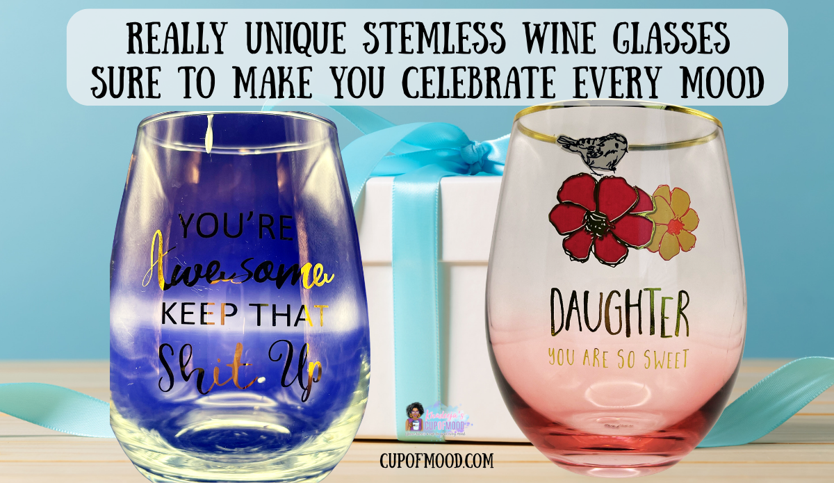 Awesome And Daughter Gift Stemless Wine Glasses