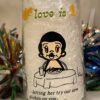Vintage Love Is 12 oz Collectible Glass by Kim Casali, LA Times 1970s Cooking Experiment - Image 6