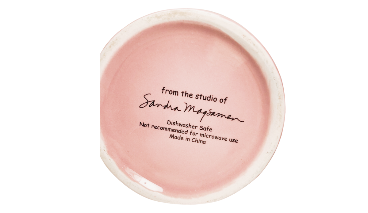 sandra magsamen marquee mug bottom stamp ceramic base