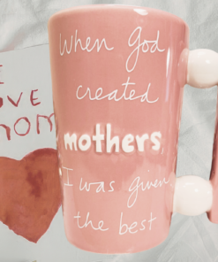 sandra magsamen marquee mom mug gift styled mothers day pink mug
