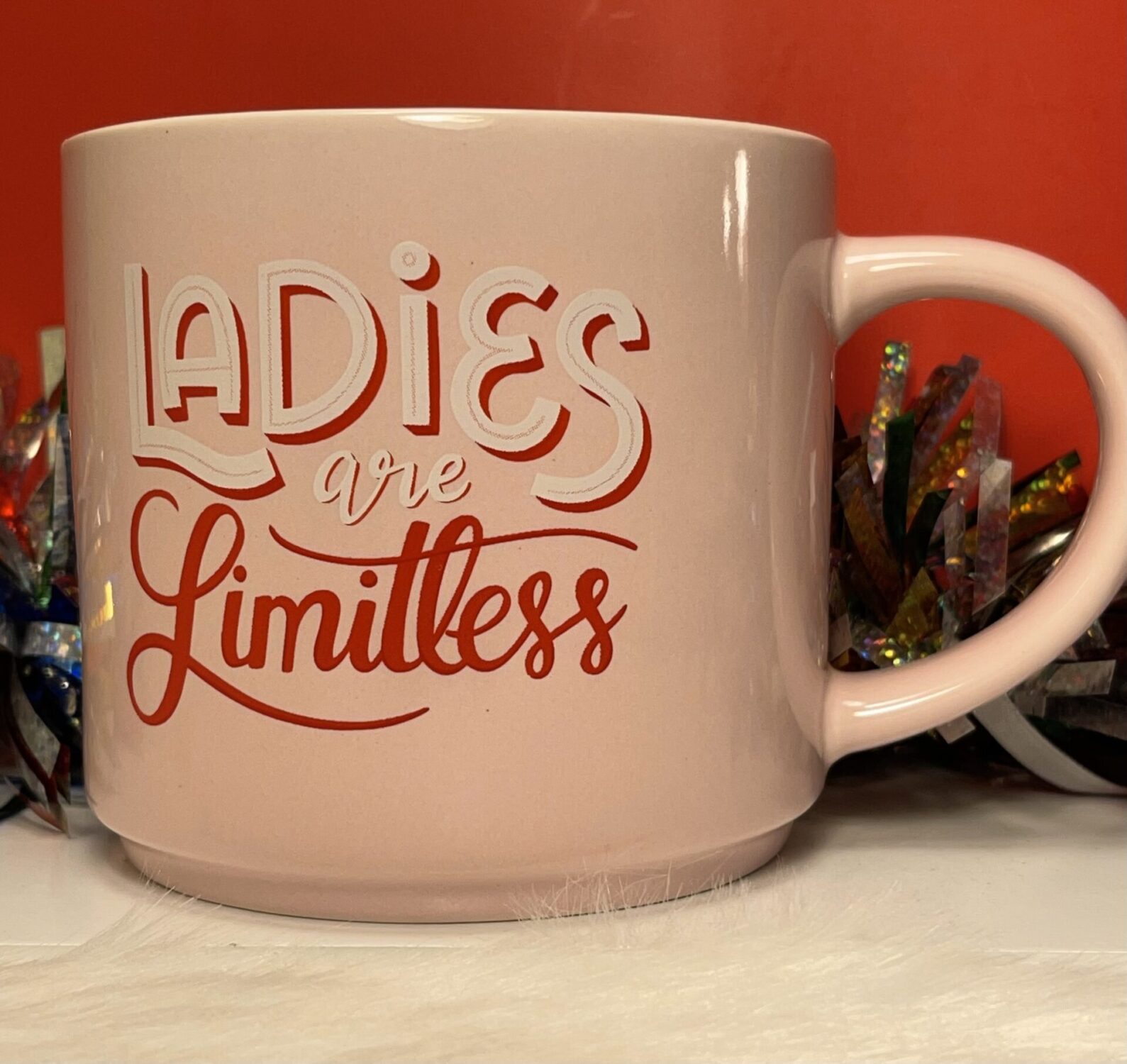 elum Home Ladies Are Limitless Pink Ceramic Mug with Empowering Women's  Message Coffee Cup Mug for Women