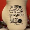 Strength Handwarmer Mug by Lighthouse Christian Products The Lord is Faithful Ceramic Handwarmer Mug with Bible Verse 2 Thess 3:3 Coffee Cup