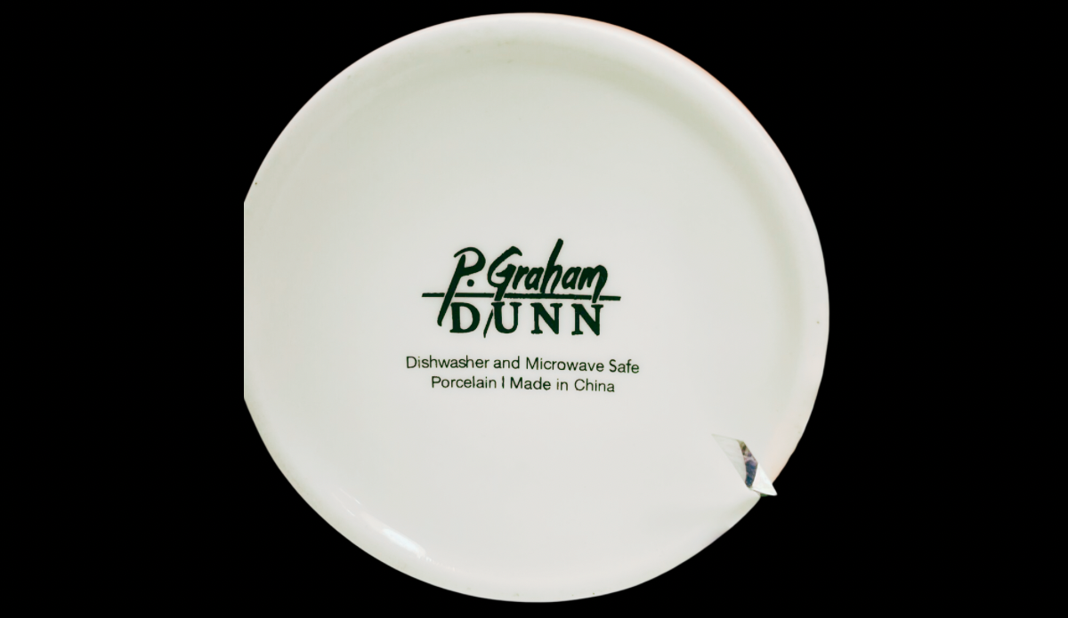 P Graham Dunn mug bottom stamp dishwasher microwave safe porcelain made in China