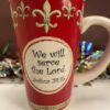 Tumbleweed Pottery Mug with Joshua 24:15 Red Extra Large Coffee Cup by Tumbleweed Pottery Latte Mug with Bible Verse Extra Large Coffee Cup Latte Mug by Tumbleweed Pottery Red Extra Large Coffee Cup Latte Mug
