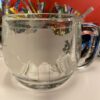 Nestle Glass Coffee Mug with World Globe Glass Coffee Cup Mug by Nescafe Glass World Globe Coffee Cup Mug